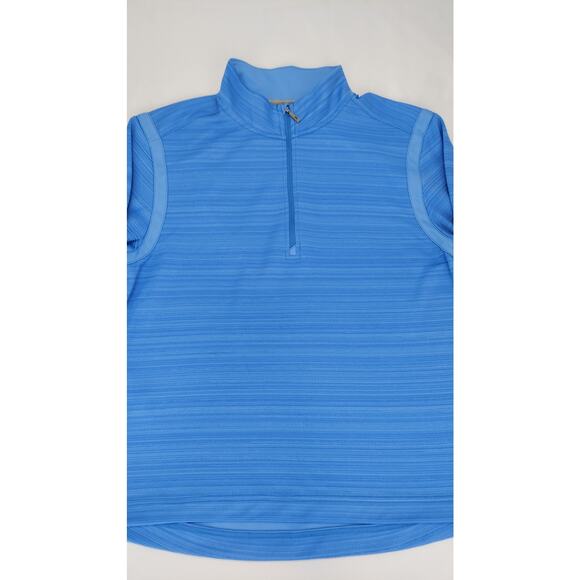 Tommy Bahama Men's Tidal Stripe Pullover Sweatshirt 1/2 Zip Blue ST225025 Sz L - Picture 2 of 7